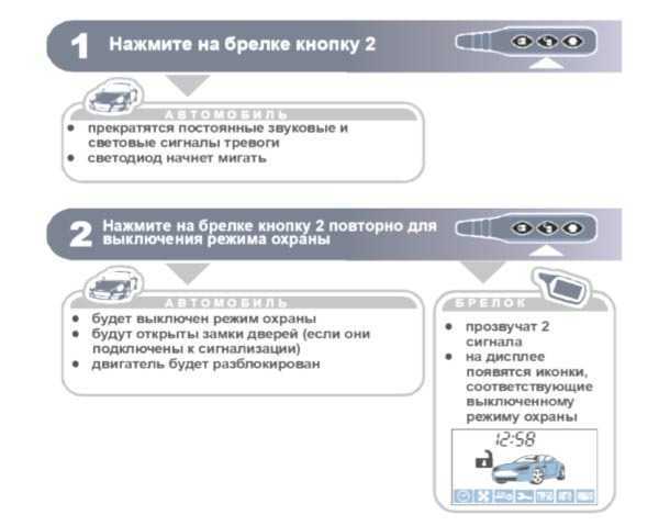 Как снять блокировку сигнализации starline с брелка, кнопок и двигателя