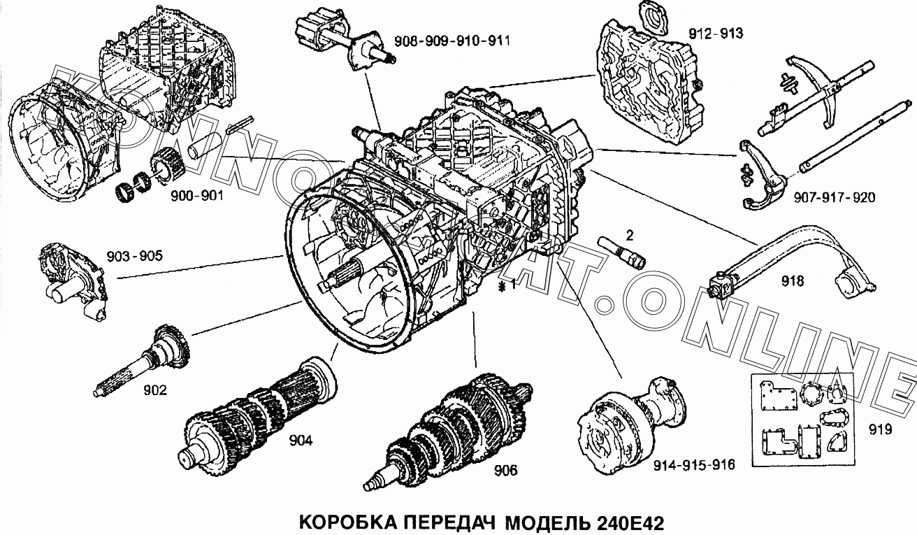 Схема расположения датчиков коробки передач zf