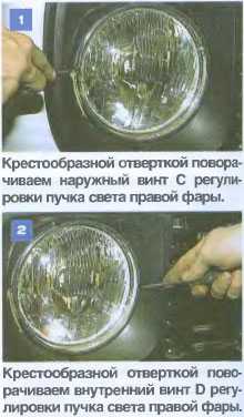 Краткое руководство как производится регулировка фар нива 2121