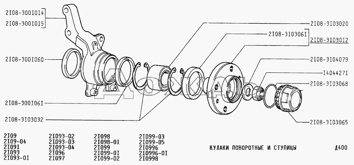 Замена передней ступицы на ваз 2108, ваз 2109, ваз 21099