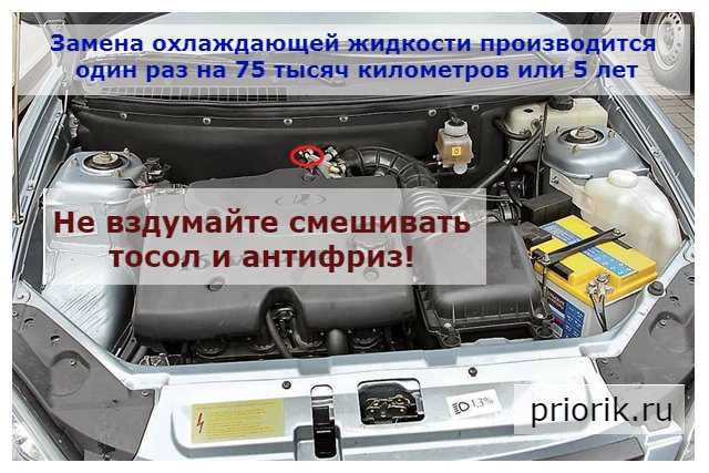 Замена антифриза на ладе калина