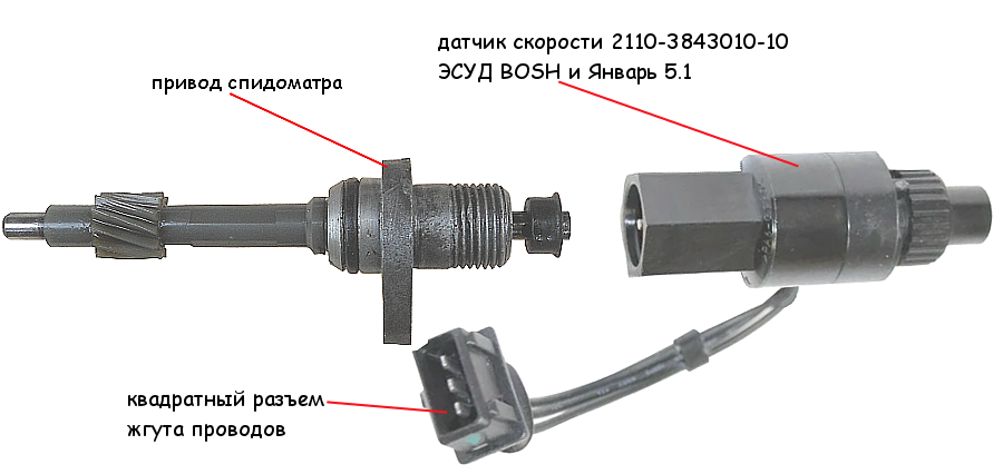 Датчик скорости эсуд ваз 21083, 21093, 21099