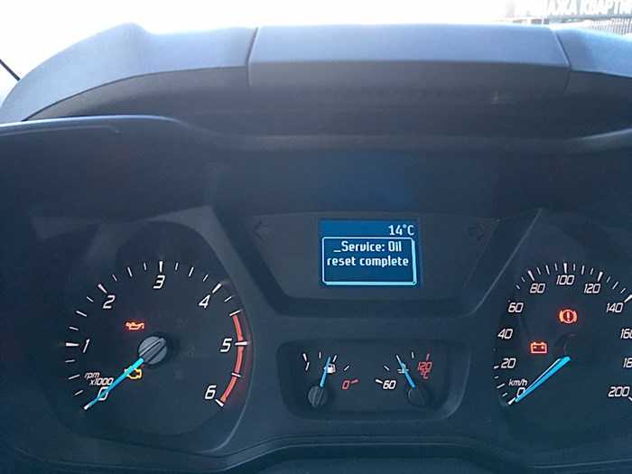 Сброс сервисного интервала ford transit